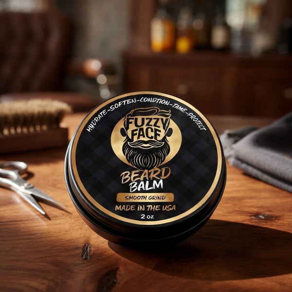 Fuzzy Face Beard Balm - Smooth Grind Scent - 2oz USA Made - Fuzzy Face Beard Co.