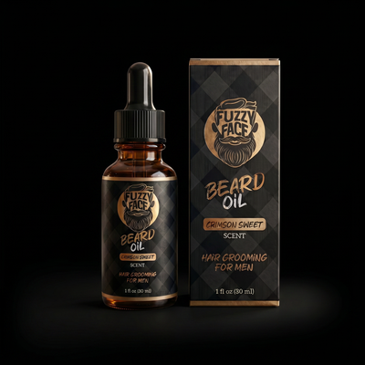 CRIMSON SWEET - Fuzzy Face Beard Oil - 1oz Premium Blend USA Made