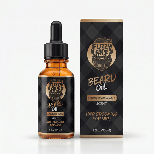 SANDALWOOD VANILLA - Fuzzy Face Beard Oil - 1oz Premium Blend USA Made - Fuzzy Face Beard Co.