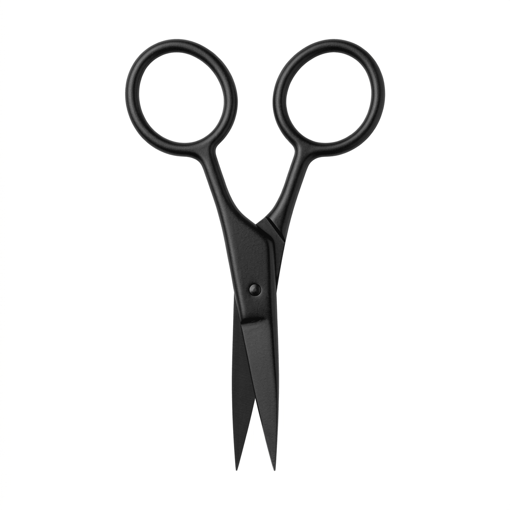 FUZZY Face Beard Co. 4" Beard & Mustache Scissors — Matte Black Stainless Steel - Fuzzy Face Beard Co.