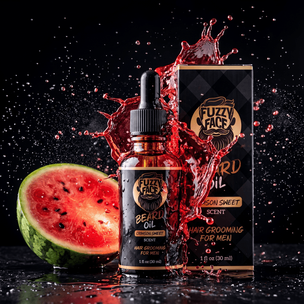 Fuzzy Face Beard Oil - Crimson Sweet - 1oz Premium Blend USA Made - Fuzzy Face Beard Co.