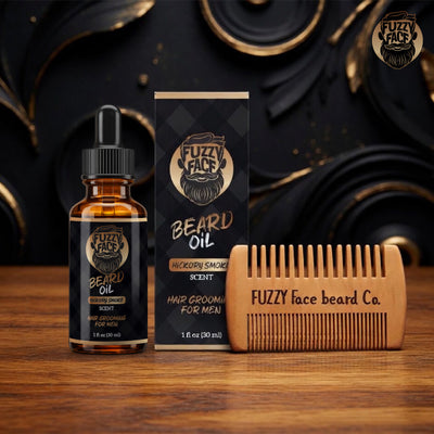 Fuzzy Face Beard Oil - Hickory Smoke - 1oz Premium Blend USA Made - Fuzzy Face Beard