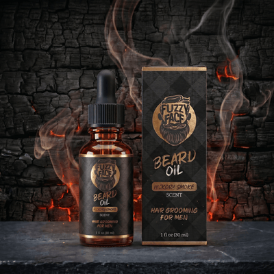 Fuzzy Face Beard Oil - Hickory Smoke - 1oz Premium Blend USA Made - Fuzzy Face Beard Co.