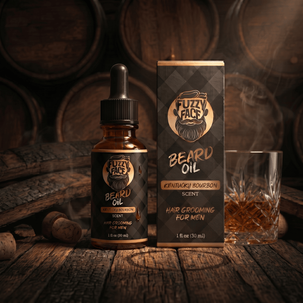Fuzzy Face Beard Oil - Kentucky Bourbon - 1oz Premium Blend USA Made - Fuzzy Face Beard Co.