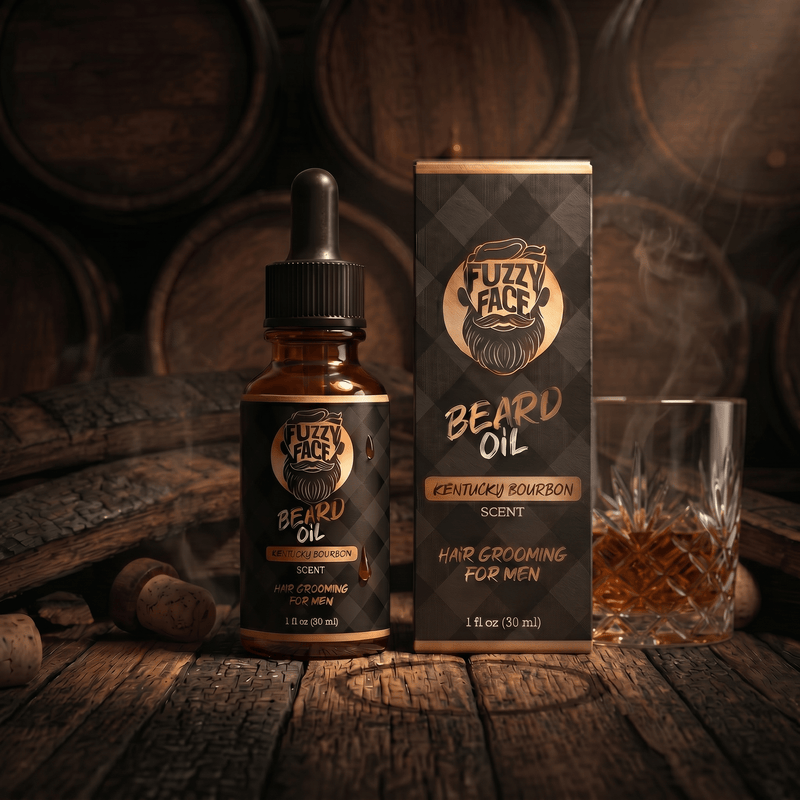 Fuzzy Face Beard Oil - Kentucky Bourbon - 1oz Premium Blend USA Made - Fuzzy Face Beard Co.