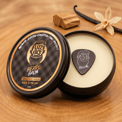 SANDALWOOD VANILLA - Beard Balm for Men – 2oz Made in USA - Fuzzy Face Beard Co.