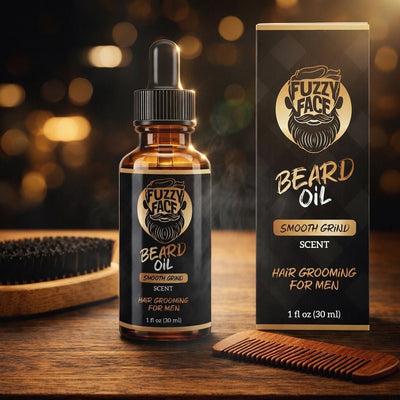 Fuzzy Face Beard Oil - Smooth Grind - 1oz Premium Blend USA Made - Fuzzy Face Beard