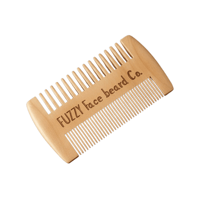 Fuzzy Face Premium Pearwood Beard Comb - Dual - Sided Anti - Static Design - Fuzzy Face Beard Co.